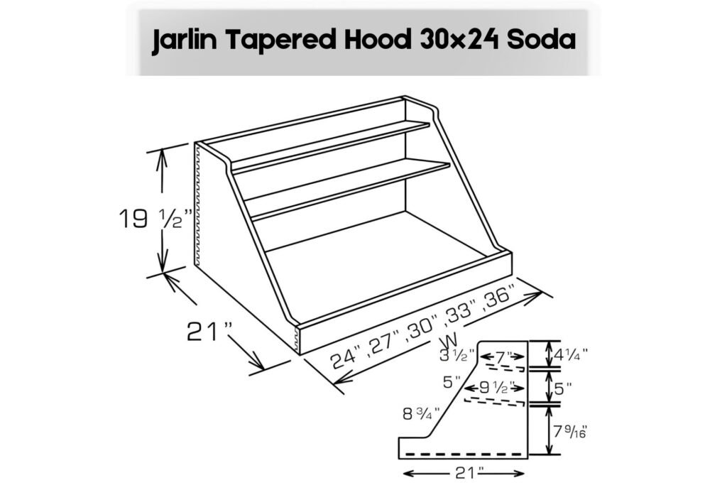 Jarlin Tapered Hood 30x24 Soda A Aide